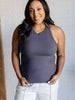 Truly Loyal Racerback Tank in Charcoal