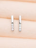 Twin Sparkle Silver Stud Earrings