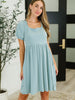 Twirlin’ Dirty Cable Ribbed Knit Dress in Sage Green