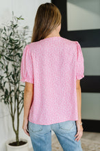 Wander Bloom Embroidered Puff Sleeve Blouse in Pink