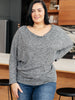 Warm Thoughts Ribbed Top in Charcoal