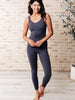 Way to Push Active Bodysuit in Charcoal