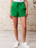 We're Only Getting Better Drawstring Shorts in Kelly Green