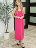 Wear It Well Spaghetti Strap Dress in Raspberry