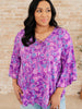 Willow Bell Sleeve Top in Lavender Paisley