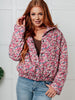 Wish Me Well Floral Printed Puffer Jacket in Cream Multi