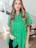 Working In The Garden Button Up Peplum Blouse