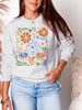 Blue Floral Pumpkin Sweatshirt in Two Colors