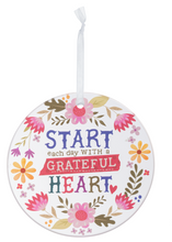 Grateful for You Glass Ornament