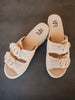 Eriwen Buckle Wedge in Cream