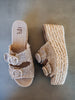 Eriwen Buckle Wedge in Taupe