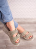 Eriwen Buckle Wedge in Teal