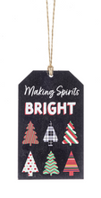 Making Spirits Bright Wooden Tag