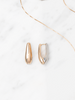 Minimalist Teardrop Hoop Post Earrings
