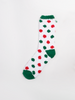 Dotted Fuzzy Christmas Socks