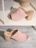 Helena Heeled Sandal in Blush Suede