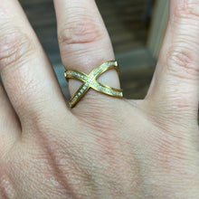 Gold Sparkle X Ring
