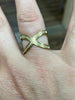 Gold Sparkle X Ring