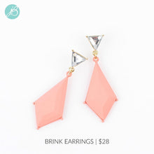 Brink Salmon & Sparkle Post Earrings