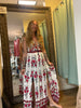 Ivory & Red Floral Maxi Dress