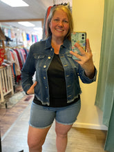 Medium Denim Frayed Denim Jacket