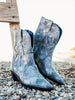 Jersey Metallic Boot in Blue
