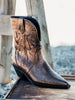 Jersey Metallic Boot in Bronze