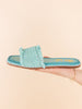 Juana Woven Sandals in Aqua Blue
