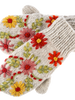 Knit Floral Wool Mittens