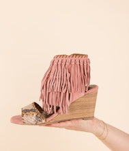 True Fringe Wedge in Blush