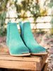 Wylie Suede Ankle Boot in Teal