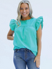 Austin Ruffle Sleeve Top-Shop-Womens-Boutique-Clothing