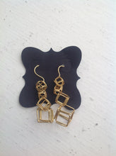 Brass Cube Earrings-Shop-Womens-Boutique-Clothing