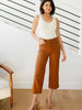 Briar High Rise Control Top Wide Leg Crop Jeans in Camel