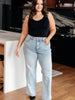 Brooke High Rise Control Top Vintage Wash Straight Jeans