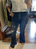 Button Fly Denim Flares-Shop-Womens-Boutique-Clothing