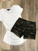 Camo Step Hem Denim Shorts-Shop-Womens-Boutique-Clothing