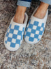 Checked Out Slippers in Blue