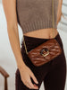 Classic Beauty Quilted Clutch in Brown