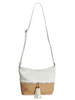 Cleo Taupe + White Colorblock Shoulder Bag