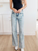 Dory High Waist Mineral Wash Raw Hem Wide Leg Jeans