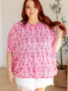 Essential Blouse in Fuchsia and White Paisley