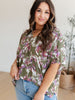 Flower Girl Floral V-Neck Top