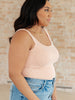 Fundamentals Ribbed Seamless Reversible Tank in Peach