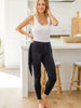 Hilary Side Fringe Skinny Jegging In Black
