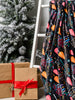 Holiday Fleece Blanket in Neon Trees