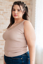 I Can Love You Better Lace Tank in Taupe