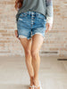 Kara High Rise Rigid Magic Button Fly Cutoff Shorts