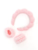Lost in the Moment Headband and Wristband Set in Pink