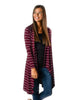 Maroon Stripe Waterfall Cardigan-Shop-Womens-Boutique-Clothing